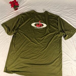 Camp Oakley T Shirt Short Sleeve Olive Green Graphic Size XXL